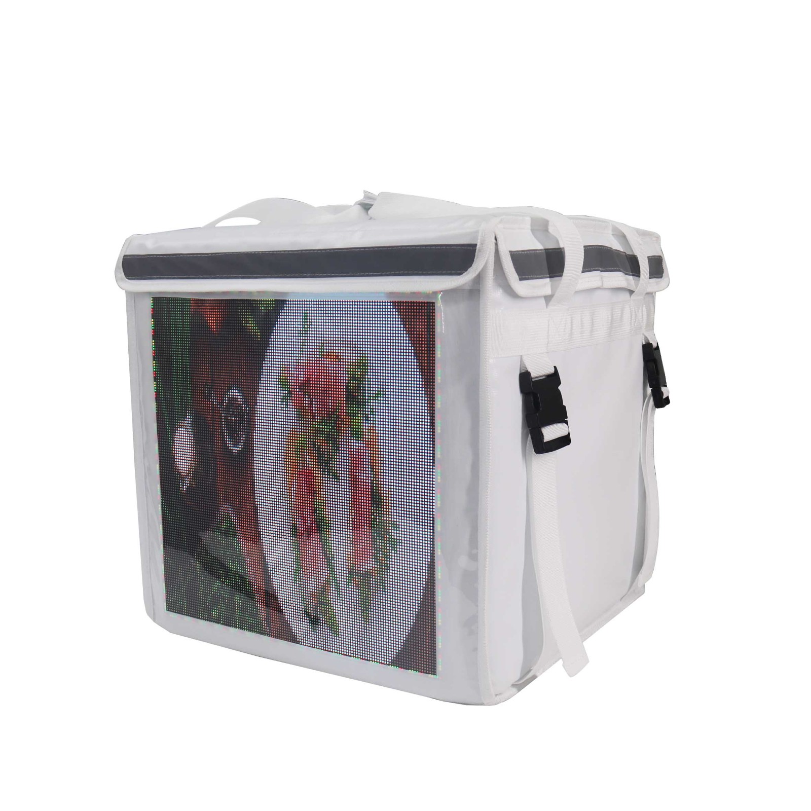 LED Dispaly Professional Thermal Delivery Backpack Bag for Large Food Deliveries