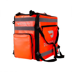 DoorDash food delivery bag, bike insulated delivery bag, reflective thermal food bag, expandable pocket courier bag, customizable delivery backpack, OEM food delivery bag