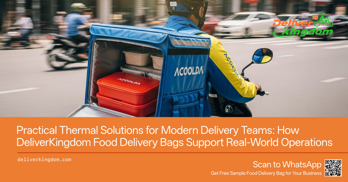 현대 배달팀을 위한 실용적인 열 솔루션: DeliverKingdom 식품 배달 가방이 실제 운영을 지원하는 방식