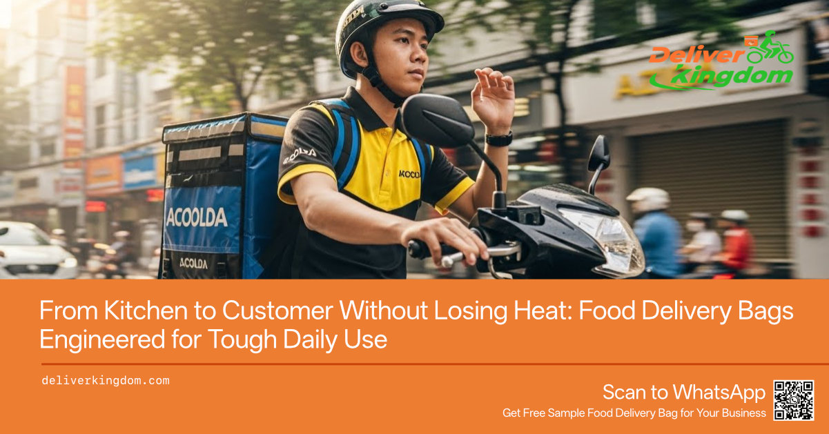 주방에서 고객에게까지 열기 손실 없이: 잦은 사용에도 견딜 수 있도록 설계된 음식 배달 가방
